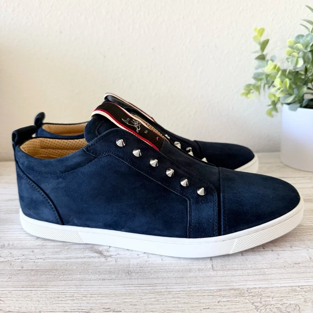 New Christian Louboutin FAV Fique Flat slip-on Sneakers men size 42, US 9 - Picture 2 of 8